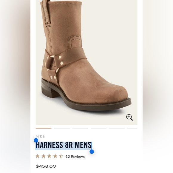 💠 Frye HARNESS 8R MENS boots - Picture 3 of 3